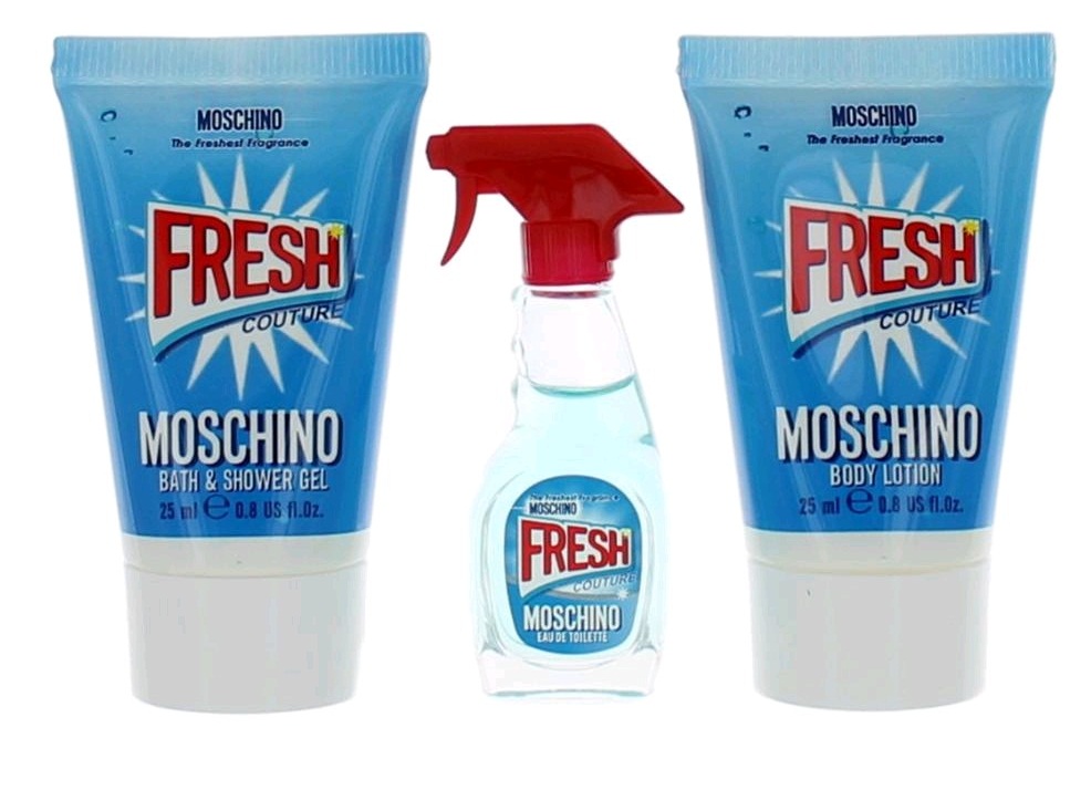 Buy Moschino Fresh Couture 3Pc Set for Women (EDT 5mL + Shower Gel 25mL ...