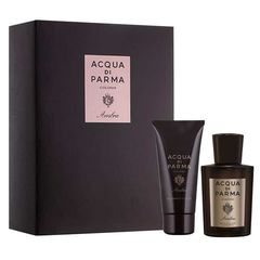 Acqua Di Parma Colonia Ambra 2 Pc Set for Men (EDC 100mL + 75mL Gel Shampoo)