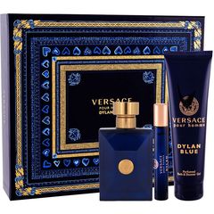 Versace Pour Homme Dylan Blue 3pc Set for Men (EDT 100mL + 10mL + 150mL Shower Gel)