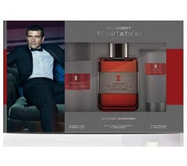 The Secret Temptation Gift Set by Antonio Banderas for Men (EDT 100mL+ Aftershave Balm 50mL + Deodorant Spray 150mL)