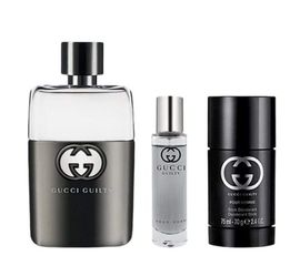 Guilty 3pc Set by Gucci for Men (EDT 90mL+Deodorant 75mL + Travel Spray EDT 15 mL)