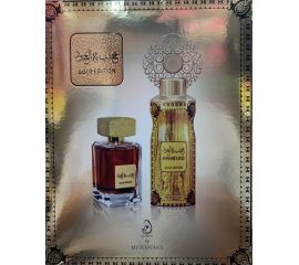 Khashab & Oud Gold Giftset by Baug Sons for Unisex ( EDP 100mL + Body Spray 200mL)