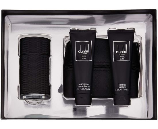Icon Elite by Dunhill for Men EDP Set 100mL + 90ml Shower Gel + 90mL AfterShave Balm + Bag