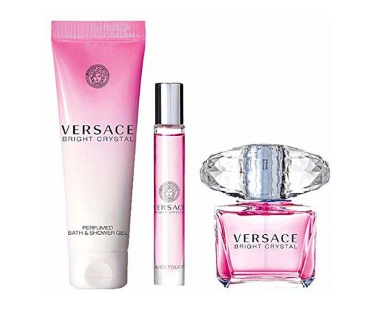 Versace Bright Crystal 3pc Gift Set for Women (EDT 90mL + 10mL + 150mL Body Lotion)