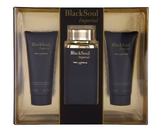 Black Soul Imperial 3 Piece Set by Ted Lapidus for Men EDT 100mL+ASB+Shampo