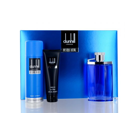 Desire Blue 3-piece Set by Dunhill for Men (100 ML EDT+ 200 ML BS + 90 ML SG)