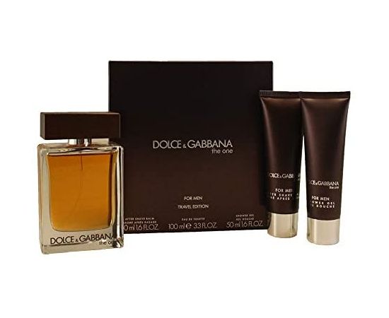 Dolce & Gabbana The One 3 Pc Set for Men (EDT 100mL+50mL SG+50mL ASB TRAVE)