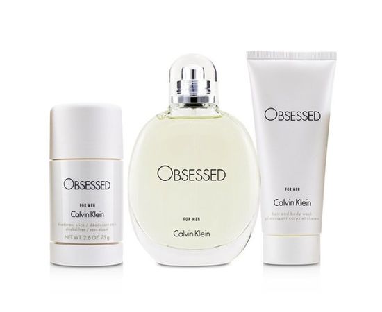 Obsessed 3pc Set by Calvin Klein for Men (EDT 125mL+B.WASH 100mL+D.STICK)