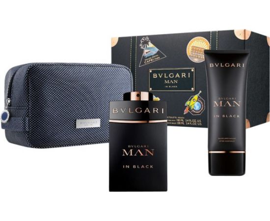 Bvlgari Man In Black Gift Set for Men (EDP100mL +ASB100mL+PCH)