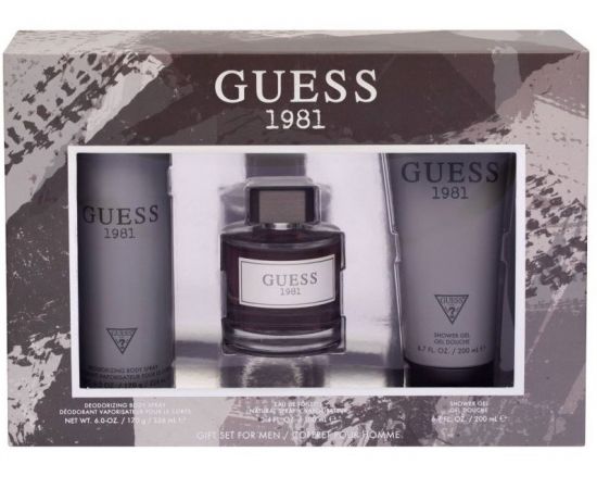 Guess1981 3Pc Gift Set by Guess for Men (EDT 100mL + Shower Gel 200mL + Body Spray 226mL)