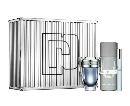 Invictus 3pc Gift set by Paco Rabanne for Men (EDT 100mL + 10mL +150mL Deodorant)