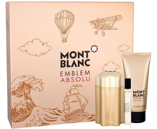 Mont Blanc Emblem Absolu 3pc Set for Men (EDT 100mL + EDT 7.5mL + 100mL After Shave Balm)