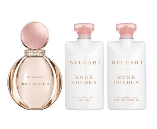 Bvlgari Rose Goldea Gift Set for Women (EDP 90mL + Shower Gel 75mL + Bath Milk 75mL + Pouch)